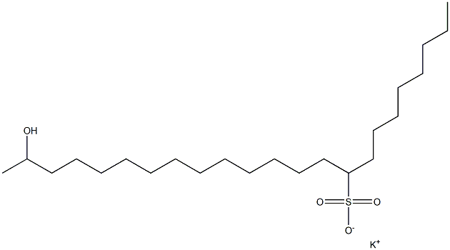 22-Hydroxytricosane-9-sulfonic acid potassium salt Struktur