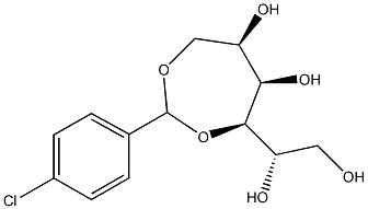 3-O,6-O-(4-Chlorobenzylidene)-D-glucitol Struktur