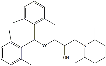 1-[Bis(2,6-dimethylphenyl)methoxy]-3-(2,6-dimethyl-1-piperidinyl)-2-propanol Struktur