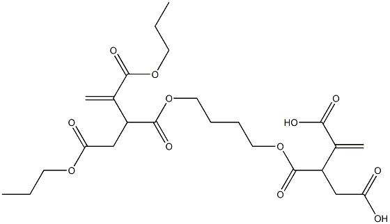 3,3'-[1,4-Butanediylbis(oxycarbonyl)]bis(1-butene-2,4-dicarboxylic acid dipropyl) ester Struktur