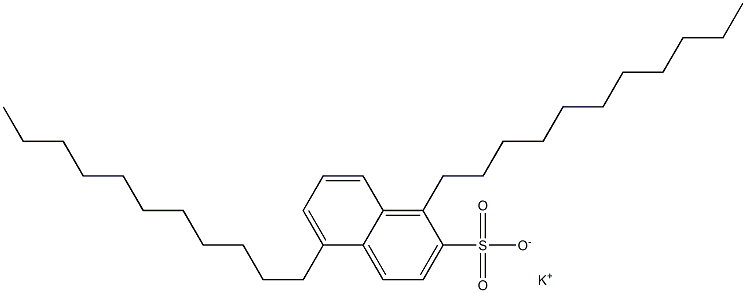 1,5-Diundecyl-2-naphthalenesulfonic acid potassium salt Struktur