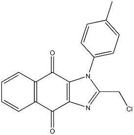 2-(Chloromethyl)-1-(4-methylphenyl)-1H-naphth[2,3-d]imidazole-4,9-dione Struktur