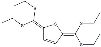 2,5-Bis[bis(ethylthio)methylene]-2,5-dihydrothiophene Struktur