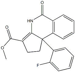 1,4,5,9b-Tetrahydro-9b-(2-fluorophenyl)-5-oxo-2H-cyclopent[c]isoquinoline-3-carboxylic acid methyl ester Struktur