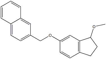 2,3-Dihydro-1-methoxy-6-[(2-naphthalenyl)methoxy]-1H-indene Struktur