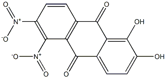 1,2-Dihydroxy-5,6-dinitroanthraquinone Struktur