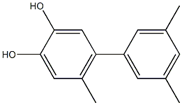 5-Methyl-4-(3,5-dimethylphenyl)benzene-1,2-diol Struktur