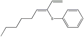 (3Z)-3-(Phenylthio)-1,3-nonadiene Struktur