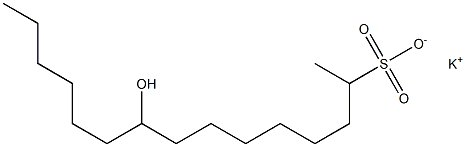 9-Hydroxypentadecane-2-sulfonic acid potassium salt Struktur