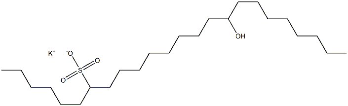 16-Hydroxytetracosane-7-sulfonic acid potassium salt Struktur