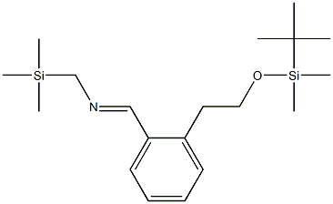 N-(Trimethylsilylmethyl)[2-[2-(tert-butyldimethylsilyloxy)ethyl]phenyl]methanimine Struktur