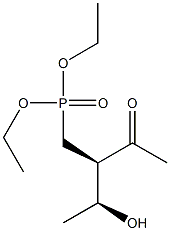 [(2R,3S)-2-Acetyl-3-hydroxybutyl]phosphonic acid diethyl ester Struktur