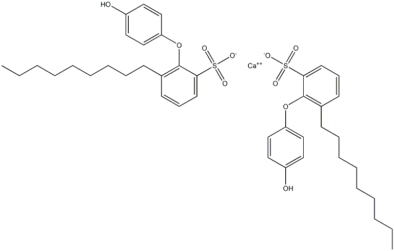 Bis(4'-hydroxy-6-nonyl[oxybisbenzene]-2-sulfonic acid)calcium salt Struktur