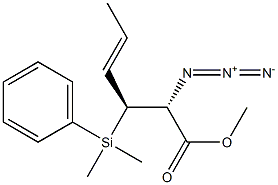 (2R,3S,4E)-2-Azido-3-(dimethylphenylsilyl)-4-hexenoic acid methyl ester Struktur