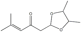 4-Methyl-1-(4,5-dimethyl-1,3-dioxolan-2-yl)-3-penten-2-one Struktur