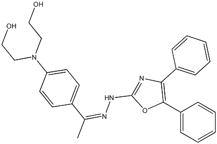 4'-[Bis(2-hydroxyethyl)amino]acetophenone (4,5-diphenyloxazol-2-yl)hydrazone Struktur