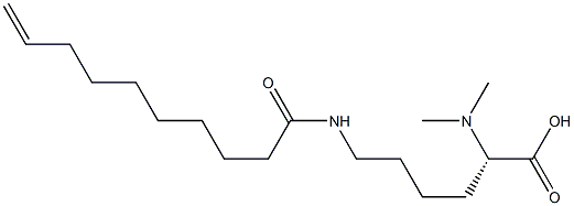 N6-(9-Decenoyl)-N2,N2-dimethyllysine Struktur