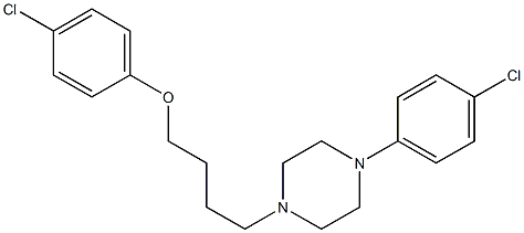 1-[4-(4-Chlorophenoxy)butyl]-4-(4-chlorophenyl)piperazine Struktur