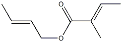 (E)-2-Methyl-2-butenoic acid 2-butenyl ester Struktur