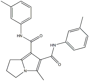 6,7-Dihydro-3-methyl-N,N'-bis(3-methylphenyl)-5H-pyrrolizine-1,2-dicarboxamide Struktur