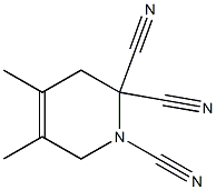 1,6,6-Tricyano-3,4-dimethyl-1,2,5,6-tetrahydropyridine Struktur