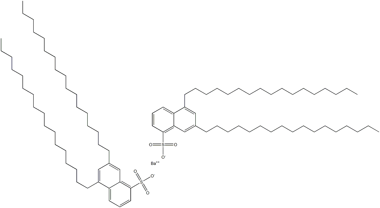 Bis(5,7-diheptadecyl-1-naphthalenesulfonic acid)barium salt Struktur