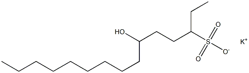 6-Hydroxypentadecane-3-sulfonic acid potassium salt Struktur