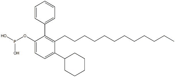 Phosphorous acid cyclohexylphenyl(3-dodecylphenyl) ester Struktur