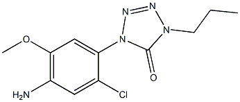 1-(2-Chloro-4-amino-5-methoxyphenyl)-4-propyl-1H-tetrazol-5(4H)-one Struktur