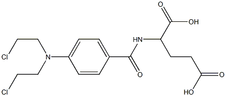 2-[[4-[Bis(2-chloroethyl)amino]benzoyl]amino]pentanedioic acid Struktur