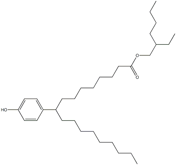 9-(4-Hydroxyphenyl)stearic acid 2-ethylhexyl ester Struktur