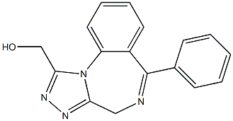 1-Hydroxymethyl-6-phenyl-4H-[1,2,4]triazolo[4,3-a][1,4]benzodiazepine Struktur