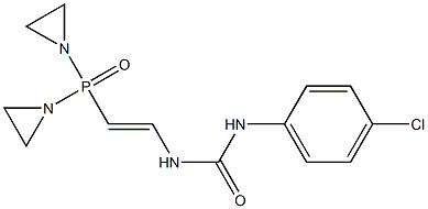 1-[2-[Bis(1-aziridinyl)phosphinyl]vinyl]-3-(p-chlorophenyl)urea Struktur