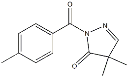 1-(4-Methylbenzoyl)-4,4-dimethyl-4,5-dihydro-1H-pyrazol-5-one Struktur