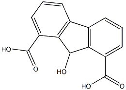 9-Hydroxy-9H-fluorene-1,8-dicarboxylic acid Struktur