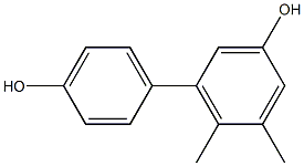 5,6-Dimethyl-1,1'-biphenyl-3,4'-diol Struktur