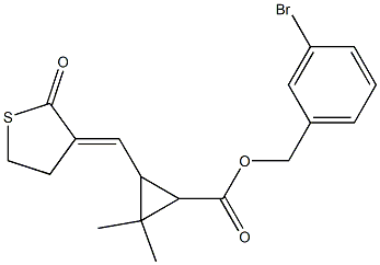 3-[[(3E)-2-Oxothiolan-3-ylidene]methyl]-2,2-dimethylcyclopropanecarboxylic acid 3-bromobenzyl ester Struktur