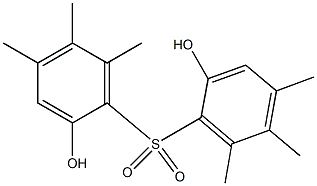 2,2'-Dihydroxy-4,4',5,5',6,6'-hexamethyl[sulfonylbisbenzene] Struktur