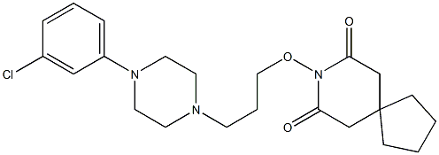 8-[3-[4-(3-Chlorophenyl)-1-piperazinyl]propyloxy]-8-azaspiro[4.5]decane-7,9-dione Struktur