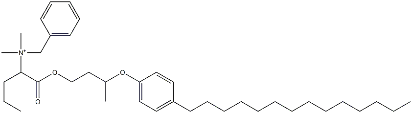 N,N-Dimethyl-N-benzyl-N-[1-[[3-(4-tetradecylphenyloxy)butyl]oxycarbonyl]butyl]aminium Struktur