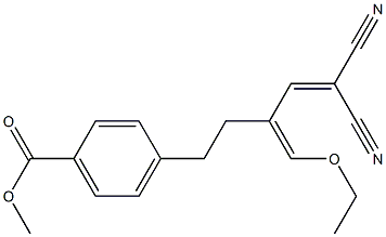 4-[5,5-Dicyano-3-(ethoxymethylene)-4-pentenyl]benzoic acid methyl ester Struktur