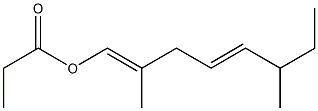 Propionic acid 2,6-dimethyl-1,4-octadienyl ester Struktur