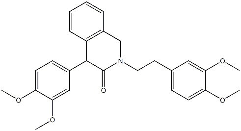 1,4-Dihydro-2-[2-(3,4-dimethoxyphenyl)ethyl]-4-(3,4-dimethoxyphenyl)isoquinolin-3(2H)-one Struktur