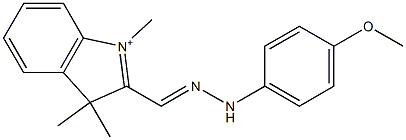 1,3,3-Trimethyl-2-(p-methoxyphenylhydrazonomethyl)-3H-indolium Struktur