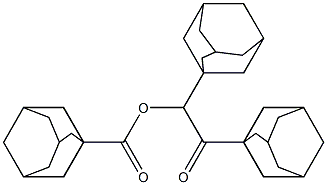 Adamantane-1-carboxylic acid 1,2-di(1-adamantyl)-2-oxoethyl ester Struktur