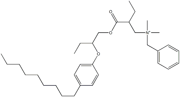 N,N-Dimethyl-N-benzyl-N-[2-[[2-(4-nonylphenyloxy)butyl]oxycarbonyl]butyl]aminium Struktur