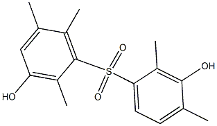 3,3'-Dihydroxy-2,2',4',5,6-pentamethyl[sulfonylbisbenzene] Struktur