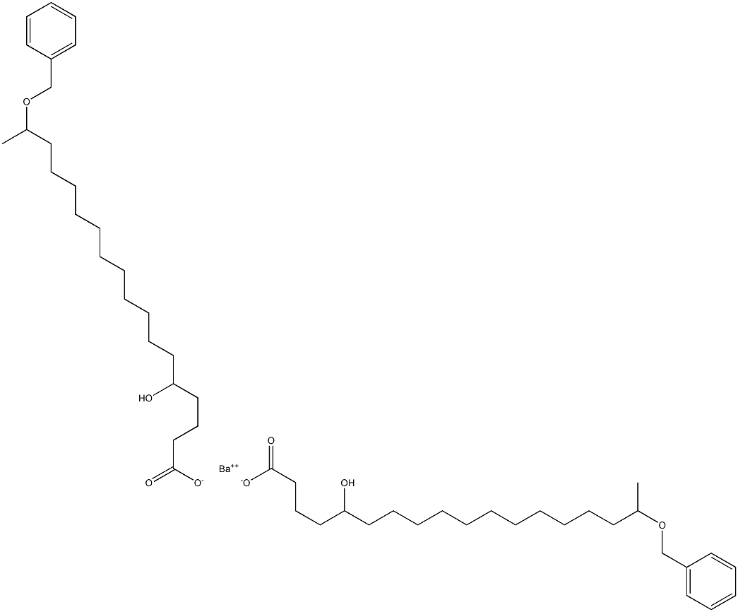 Bis(17-benzyloxy-5-hydroxystearic acid)barium salt Struktur