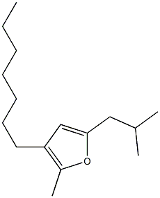 3-Heptyl-5-isobutyl-2-methylfuran Struktur