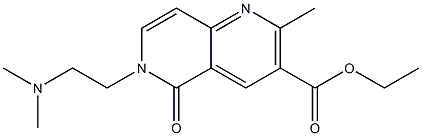 6-(2-Dimethylaminoethyl)-2-methyl-5-oxo-5,6-dihydro-1,6-naphthyridine-3-carboxylic acid ethyl ester Struktur